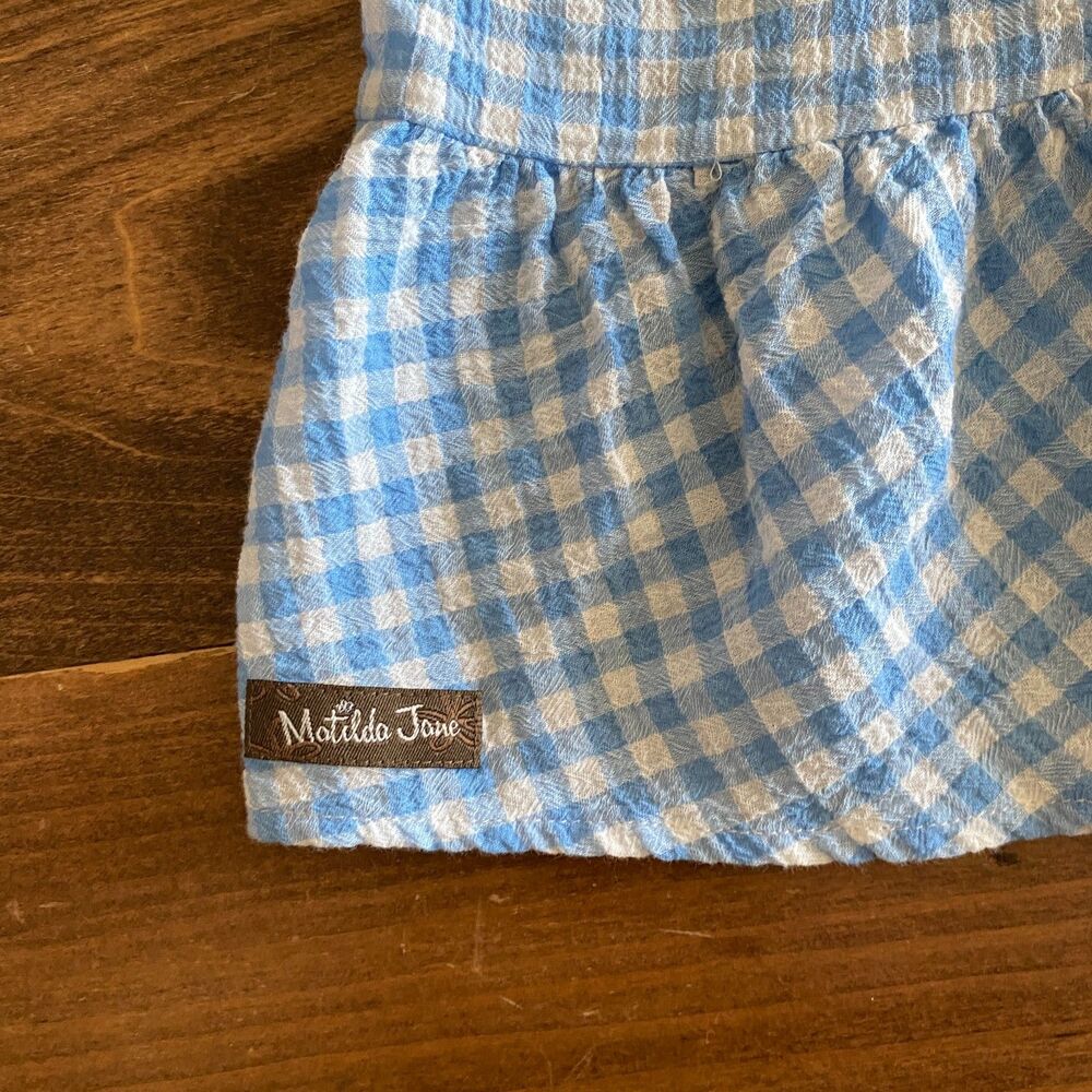 Matilda Jane Rural Route Blue Gingham Blouse Women's XS - Picture 9 of 12